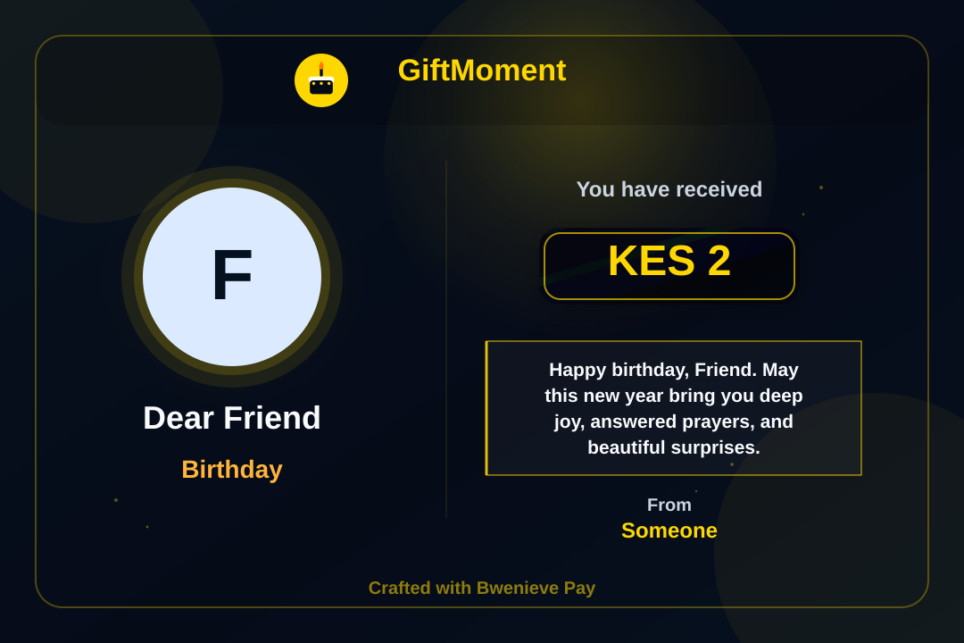GiftMoment card preview