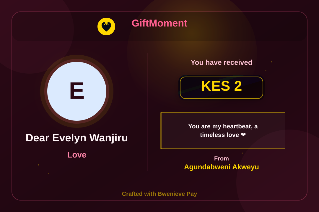 GiftMoment card preview